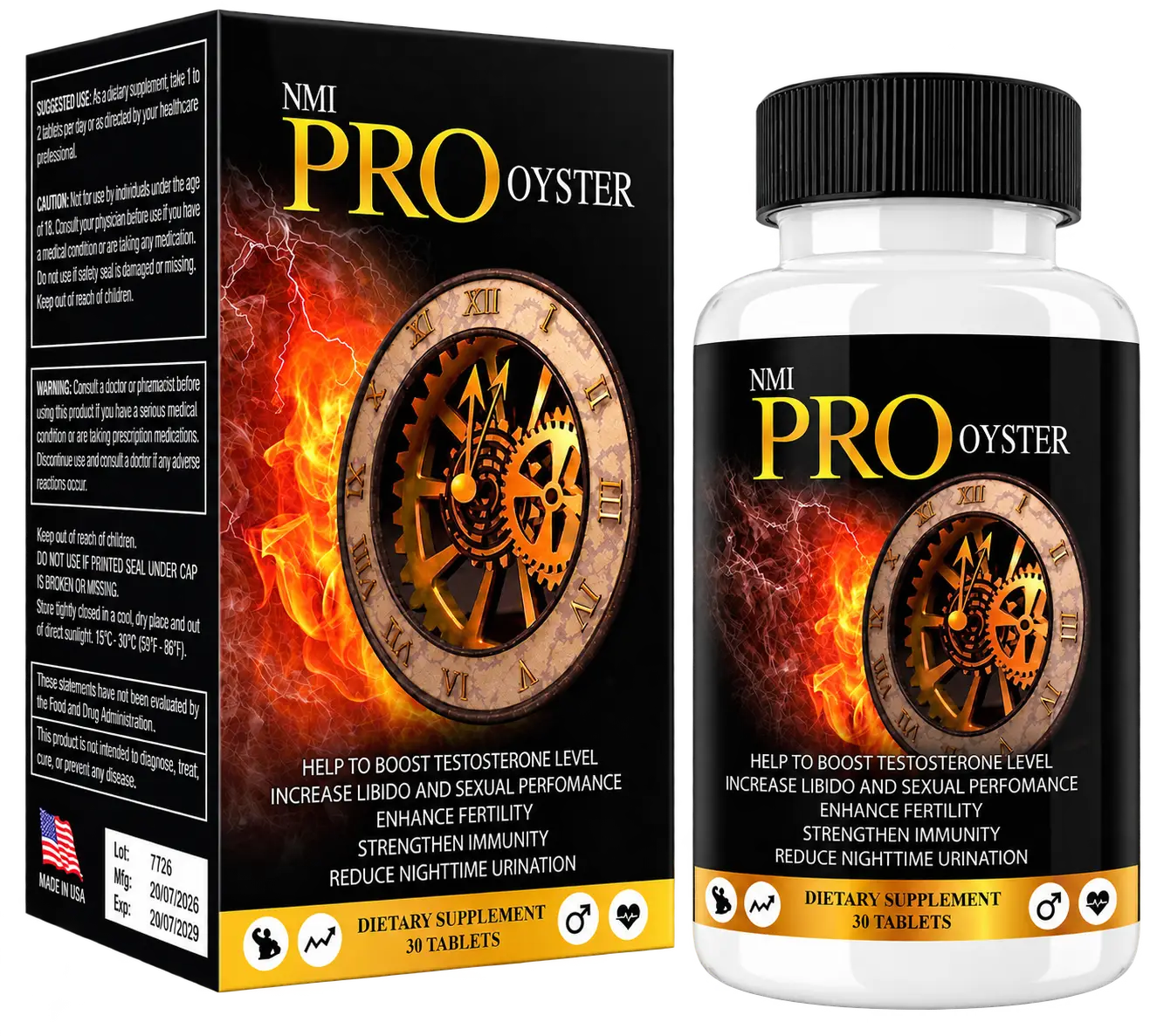 Hộp và chai thực phẩm bổ sung NMI PRO OYSTER